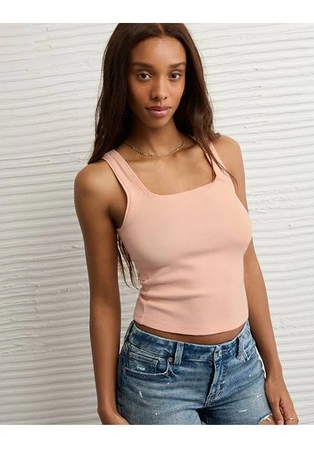 top American Eagle AE Main Squeeze Square Neck Tank Top Women's American Eagle Outfitters $17.95