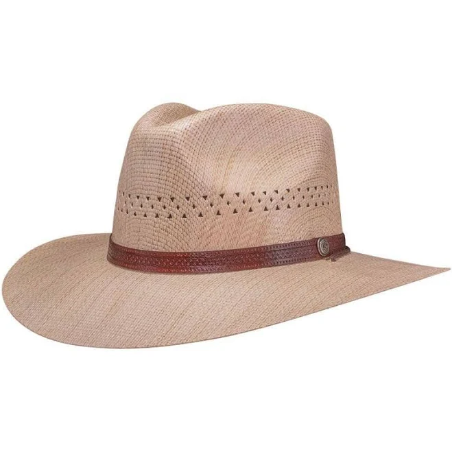 accessory American Hat Makers Barcelona Wide Brim Straw Fedora Hat American Hat Makers $77