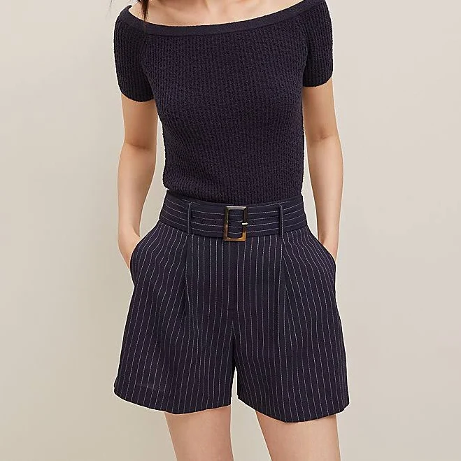 shorts Ann Taylor Women's Belted Linen Blend Shorts Ann Taylor $21.95
