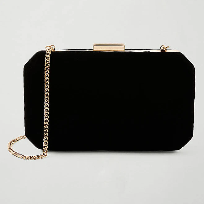 bag Ann Taylor Women's Beveled Velvet Clutch Handbag Ann Taylor $54.99