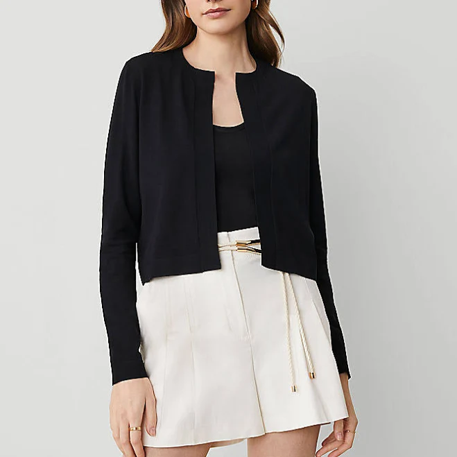 cardigan Ann Taylor Women's Cropped Open Cardigan Ann Taylor $29.99
