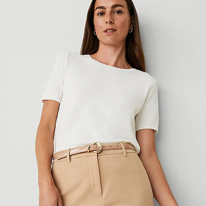 top Ann Taylor Women's Easy Sweater T-Shirt Ann Taylor $59.62