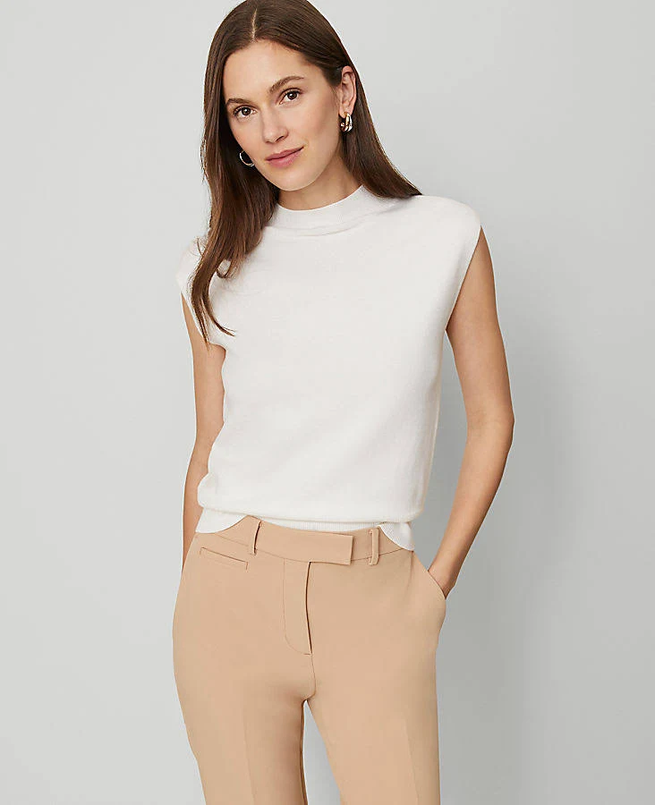 top Ann Taylor Women's Refined Mock Neck Shell Top Ann Taylor $27.49