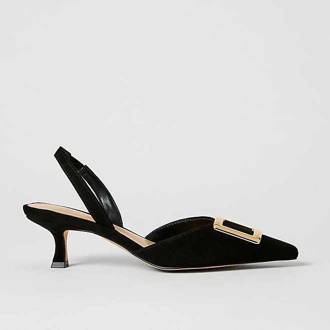 shoes Ann Taylor Women's Suede Slingback Pump Ann Taylor $84