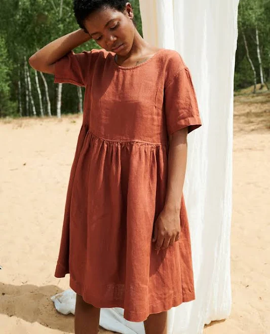 dress Anna dress Simple linen dress dress Etsy - Linenfox $116.08