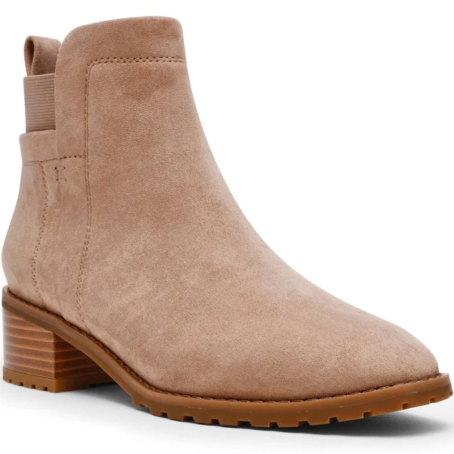 shoes Anne Klein Women's Shellby Suede Ankle Booties Macy's $71.4