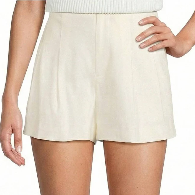 bottom Antonio Melani Women's Tropez Linen High Rise Pleated Shorts Dillard's $119