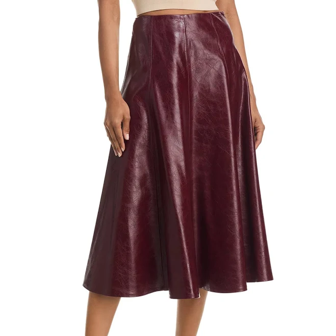 skirt AQUA Women's Faux Leather Midi Skirt Bloomingdale's $73.5