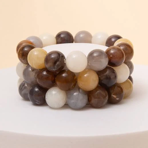 accessory Ariana Multi Color Stone Beaded Stretch Bracelet Set Sophia Collection $15.95