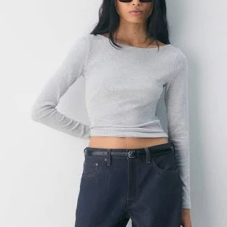 top Aritzia Women's Homestretch Rib Boatneck Longsleeve Blouse Aritzia $38