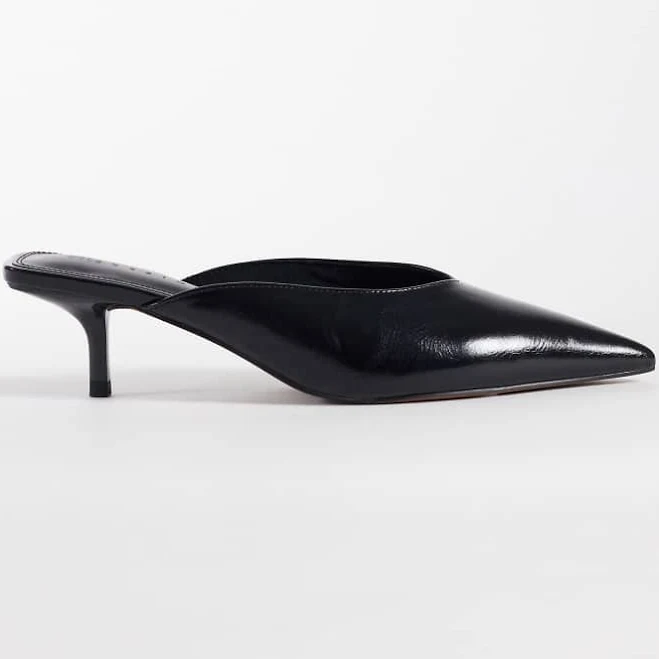 shoes ASOS Design Surprise Pointed Kitten Heeled Mules ASOS $49.99