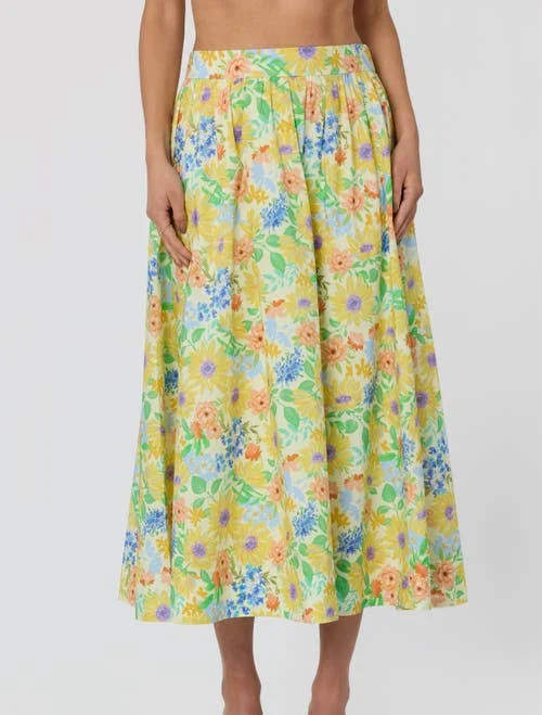 skirt Astr The Label Jolie Floral Print Midi Skirt Nordstrom $99