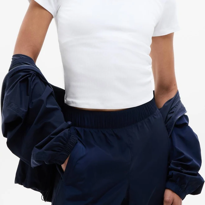 top Athleta Women's Signature Rib Crop Tee Athleta $38.5