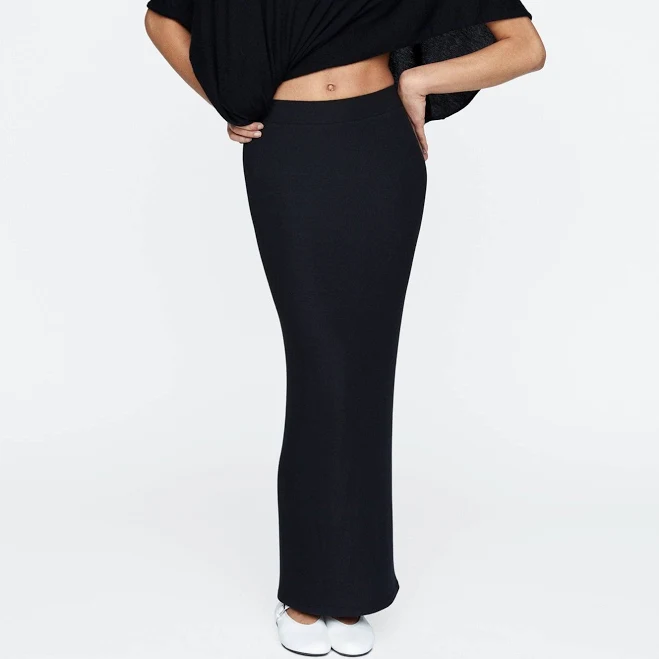 maxi skirt Atm Anthony Thomas Melillo Modal Ribbed Maxi Skirt ATM Collection $275