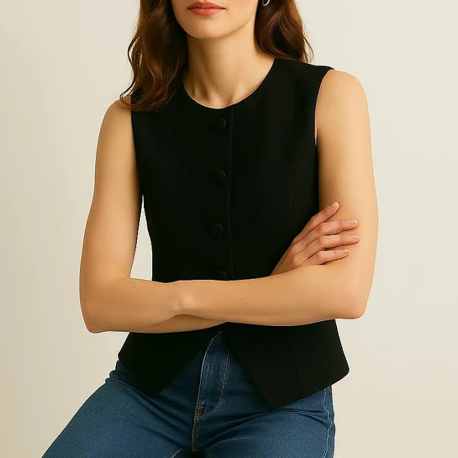 top Audrey Waistcoat Montaviel $48