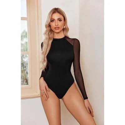 bodysuit Avidlove Women's Mesh Long Sleeve Bodysuit Target $29.99