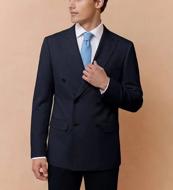 outerwear Azazie Men's Double Breasted Wool Blend Suit Jacket Azazie.com $129