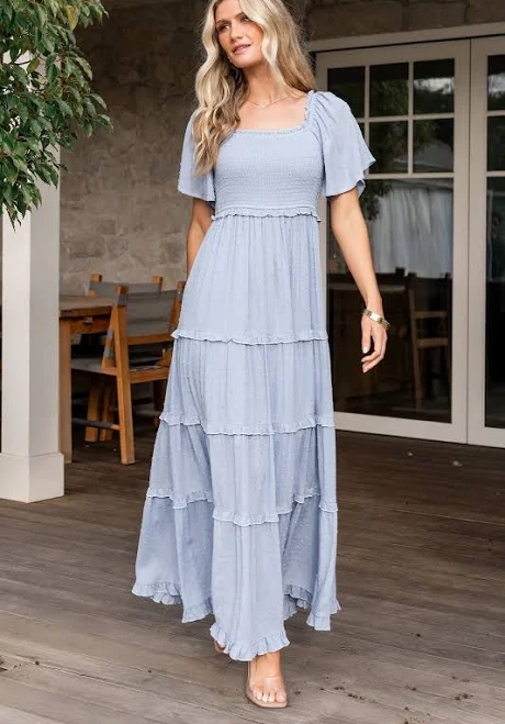 dress Baltic Born Women's Lenora Smocked Dotted Maxi Dress Baltic Born $94
