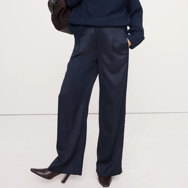 wide leg pants Banana Republic Women's High-Rise Wide-Leg Drapey Tencel Pants Banana Republic $99.99