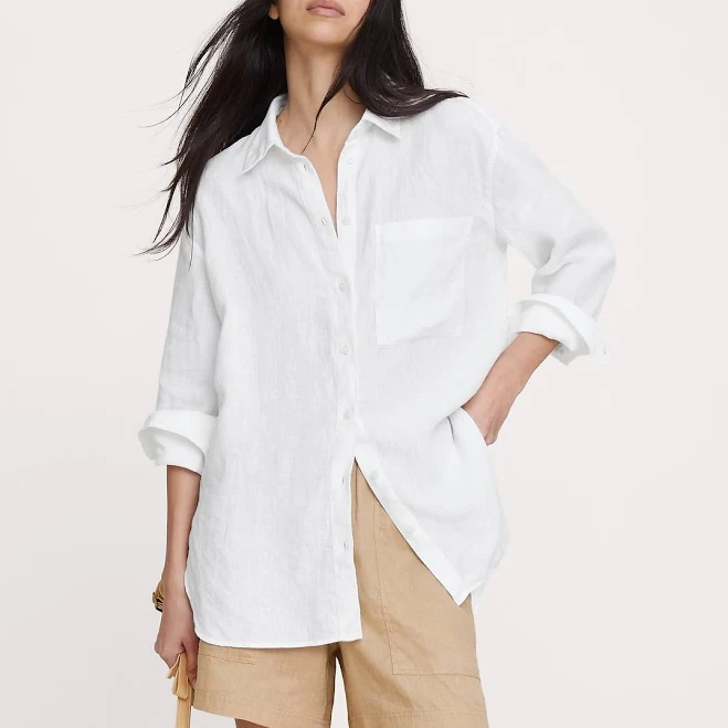 outerwear Banana Republic Women's Oversized Linen Shirt Banana Republic $98