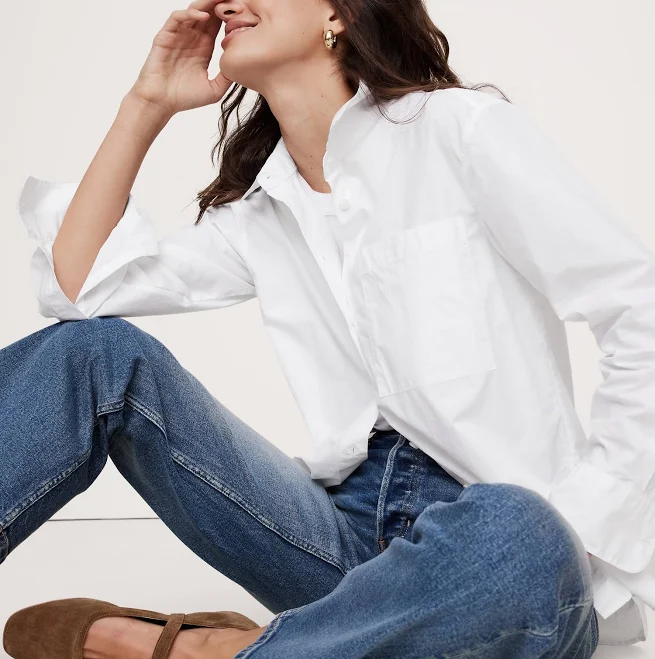 top Banana Republic Women's The Oversized Shirt In Cotton Poplin Banana Republic $98