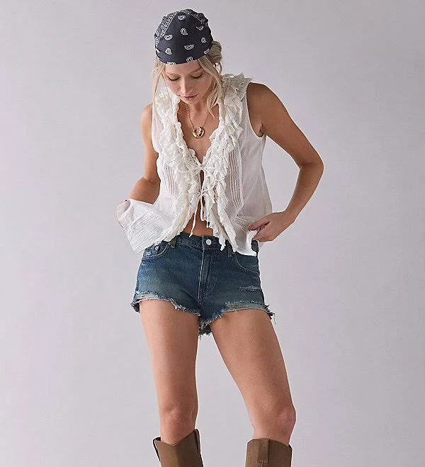 shorts BDG Georgie Denim Cutoff Shorts Urban Outfitters $49