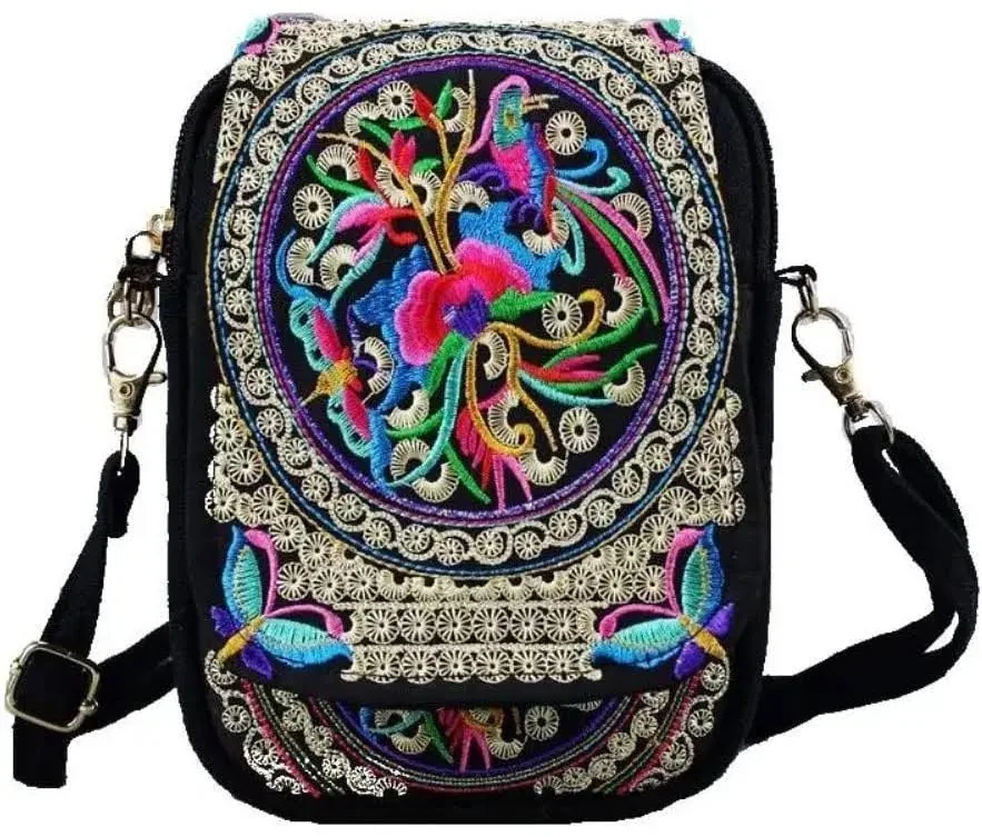 bag BigBigMe Women's Ethnic Embroidered Canvas Crossbody Handbag TikTok Shop $16.79