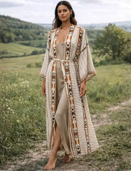 kimono Bohemian Geometric Kimono Boho Mood $49.9