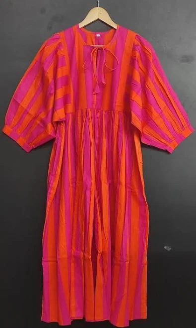 dress Bohemian Striped Cotton Maxi Dress Etsy - Seller $35.22