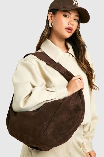 bag Boohoo Women's Faux Suede Slouchy Shoulder Bag Lyst $31
