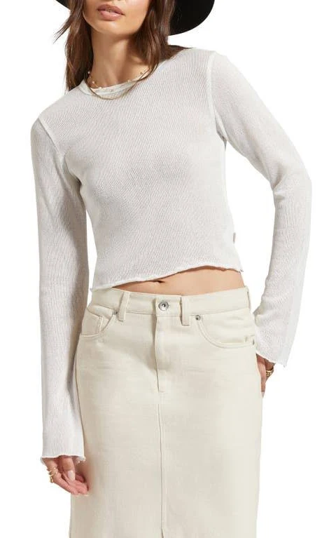 t-shirt Brixton Womens Sheer Knit Long Sleeve Knit Top Nordstrom $59