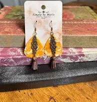 accessory Bronze Abstract Heart Tassel Earrings michaels.com $10