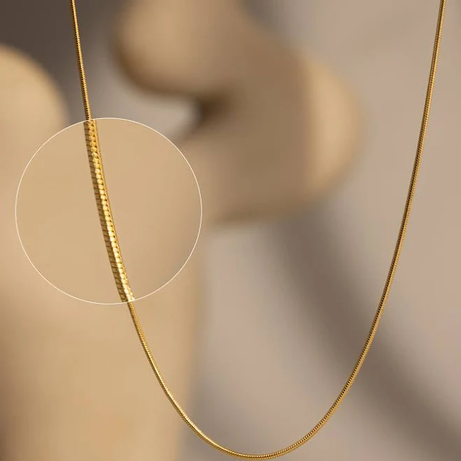 accessory Caitlyn Minimalist Alice Thin Snake Chain Necklace Caitlyn Minimalist $28.8