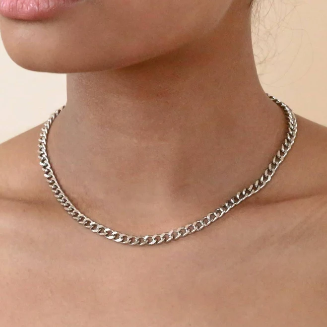 accessory Caitlyn Minimalist Blake Thick Curb Chain Necklace Caitlyn Minimalist $43.2