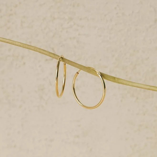 accessory Caitlyn Minimalist Thin Endless Hoop Earrings Caitlyn Minimalist $34