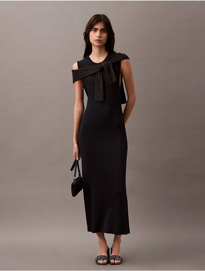 dress Calvin Klein Women's Ribbed Viscose Maxi Dress Calvin Klein $59.6