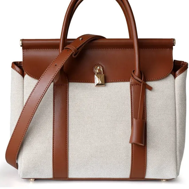 bag Canvas and Leather Tote Bag popsewing.com $169