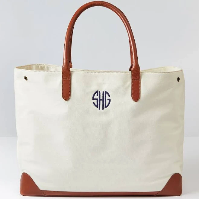 bag Canvas and Leather Travel Tote Mark and Graham $129