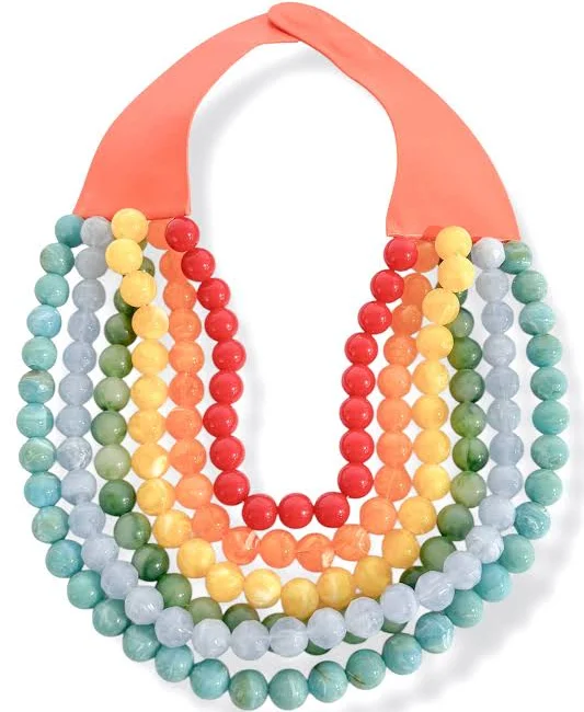 accessory Carla 6 Strand Layered Bead Necklace The Willow Tree Boutique $39.95