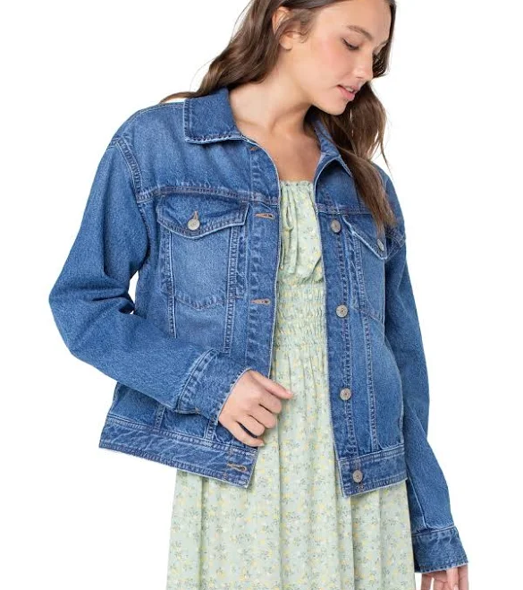 outerwear Celebrity Pink Women's Oversized Denim Jacket Walmart $13