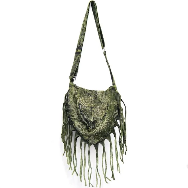 bag Celestial Stonewashed Fringe Crossbody Bag karmanepalcrafts $34.2