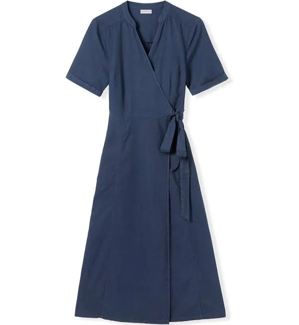 dress Celtic & Co. Women's Linen Blend Wrap Midi Dress Next USA $267