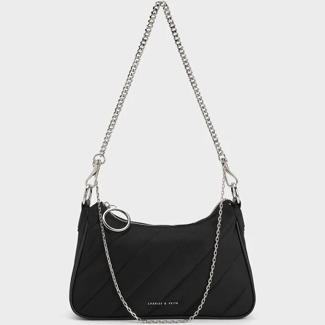 bag Charles & Keith Philomena Puffy Chain-Strap Crossbody Bag charleskeith.com $109