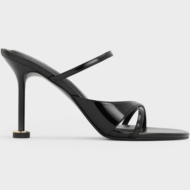 shoes Charles & Keith Wynn Patent Strappy Heeled Mules charleskeith.com $89