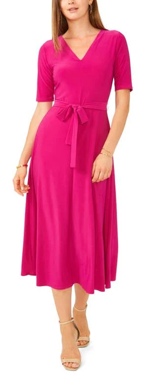 dress Chaus Women's V-Neck Tie Waist Knit Dress Nordstrom $89
