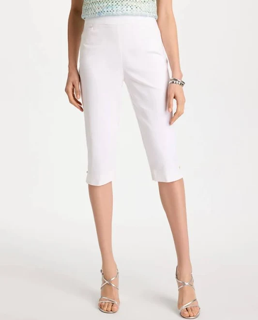 bottom Chico's Women's Brigitte Slim Rivet Pull-On Capri Pants Chico's $41.91
