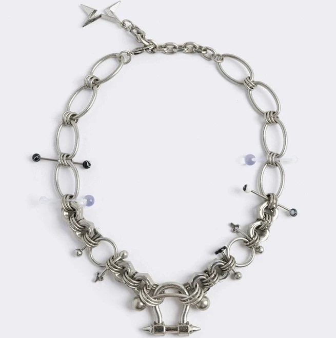 accessory Chunky Chain Necklace with Piercing Pendants Minga London US $42