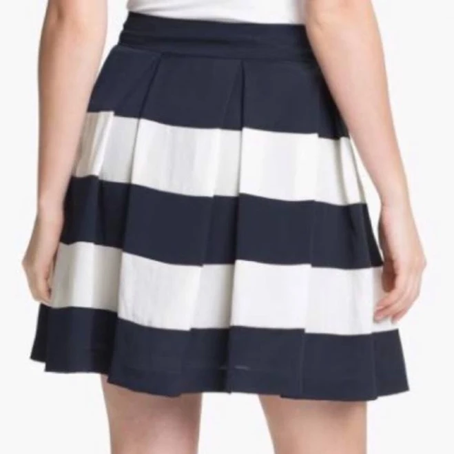 skirt Collective Concepts Stripe Pleated Mini Skirt Poshmark $14