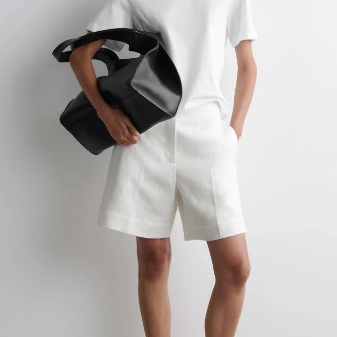 matching set Cos Women's Tailored Elasticated Linen Shorts COS US $89