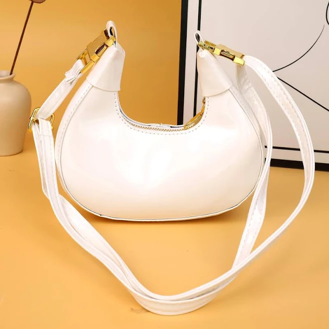 bag Crescent-Shaped PU Leather Crossbody Bag Etsy - Seller $16.99